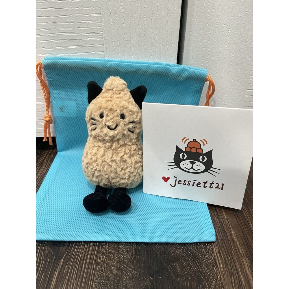 Jellycat Amuseables Peanut Cat Outfit 100%Authentic NWT US SHIP FAST